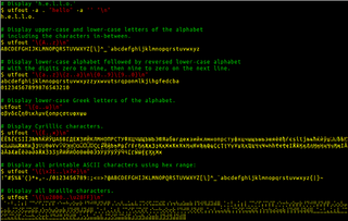 Utility to produce UTF-8 (Unicode) output