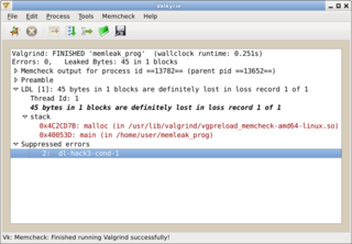 open-source graphical user interface for the Valgrind