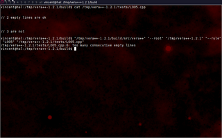 Calling vera++ from the command line