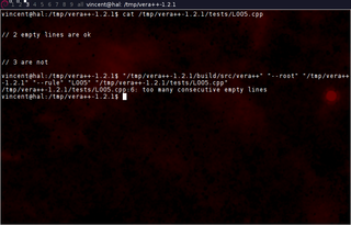 Calling vera++ from the command line