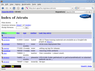 web interface for CVS and/or Subversion repositories