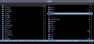 Flexible vi-like file manager using ncurses