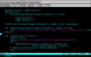 vim-athena with menubar and toolbar enabled