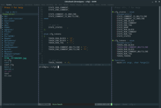 gvim + nerdtree + tagbar + terminal