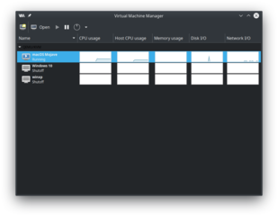 desktop application for managing virtual machines