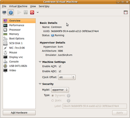 VM configuration