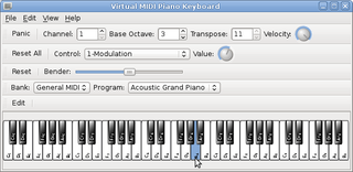 Virtual MIDI Piano Keyboard