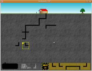 puzzle game, you must lead the water to the storage tank