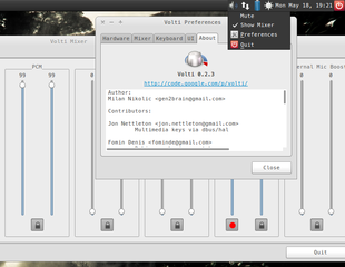 control audio volume from system tray/notification area