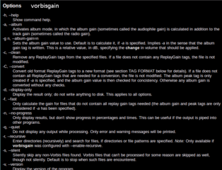 add Replay Gain volume tags to Ogg Vorbis files