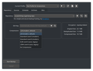 Desktop Client for Borg Backup
