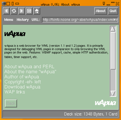 Web browser for WAP WML pages