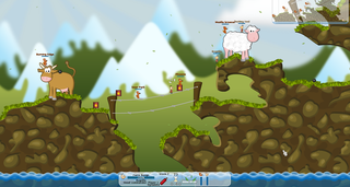 turn-based artillery game on 2D maps