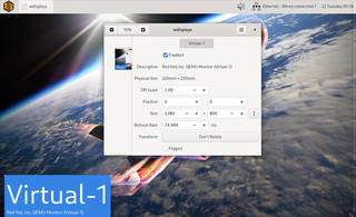 graphical application for configuring displays in Wayland compositors