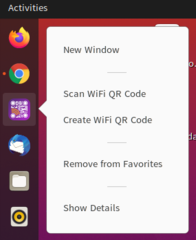 WiFi-QR Favorite from Menu