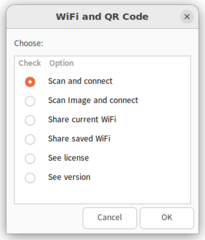 Wi-Fi password share via QR codes