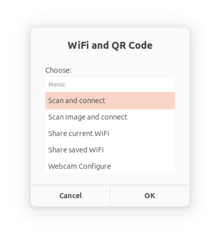 Wi-Fi password share via QR codes