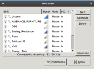 graphical utility for managing Wi-Fi profiles