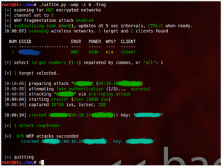 Python script to automate wireless auditing using aircrack-ng tools