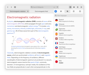 Wikipedia reader for the GNOME Desktop