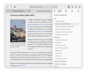 Wikipedia reader for the GNOME Desktop