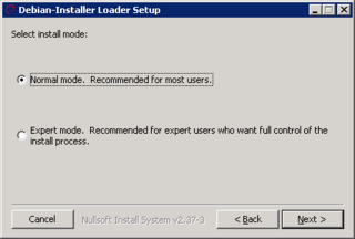 Debian-Installer loader for win32
