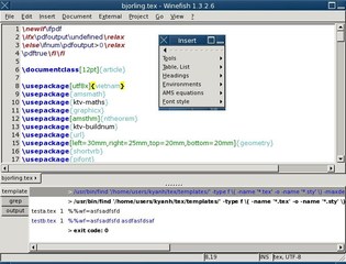 LaTeX Editor based on Bluefish
