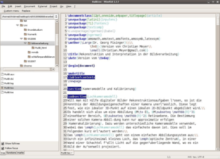 LaTeX Editor based on Bluefish