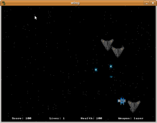 Galaga-like arcade game