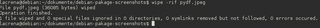 delete file with option -rif