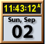 wmcalclock as rendered in wmaker