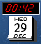 wmclock -24 -led red -exe tkremind