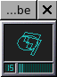 spinning 3D object that shows the current CPU load