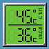 WM dock applet displaying lm_sensors temperature values