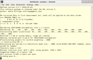 Running the command line tool WSClean on a MWA observation