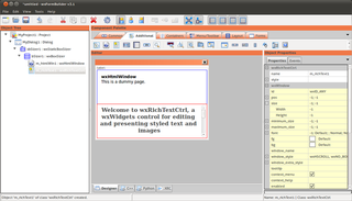 GUI designer for the wxWidgets toolkit