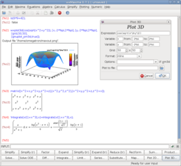 GUI for the computer algebra system Maxima