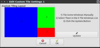 tile selected windows in different ways