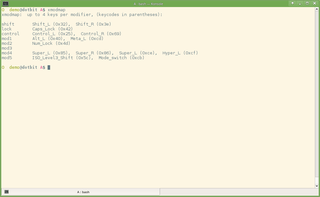 xmodmap output