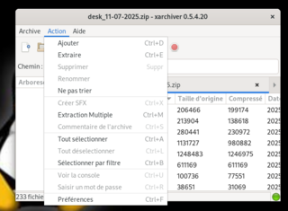 GTK+ frontend for most used compression formats