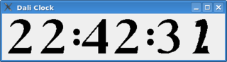 Melting digital clock