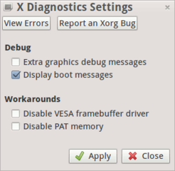 X.org diagnosis tool