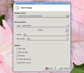 CD-burner application for Xfce Desktop Environment