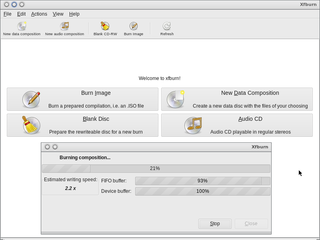 CD-burner application for Xfce Desktop Environment