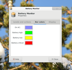 battery monitor plugin for the Xfce4 panel