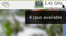 cpufreq information plugin for the Xfce4 panel