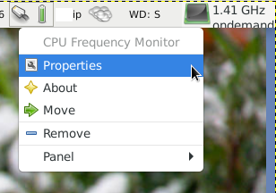 cpufreq information plugin for the Xfce4 panel
