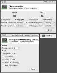 cpufreq information plugin for the Xfce4 panel