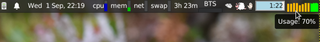 CPU load graph plugin for the Xfce4 panel