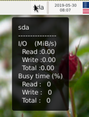 disk performance display plugin for the Xfce4 panel